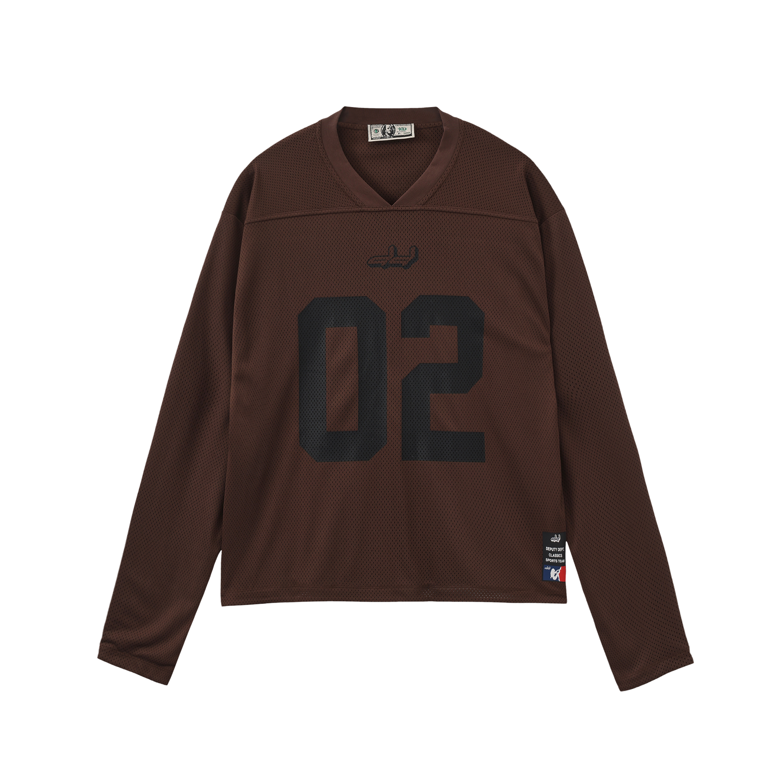 Deputy Department Mesh Braun Langarm Shirt Deputy Department Mesh Braun Langarm Shirt