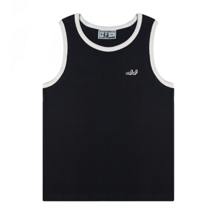 Deputy Department Waffel Tank Top Schwarz