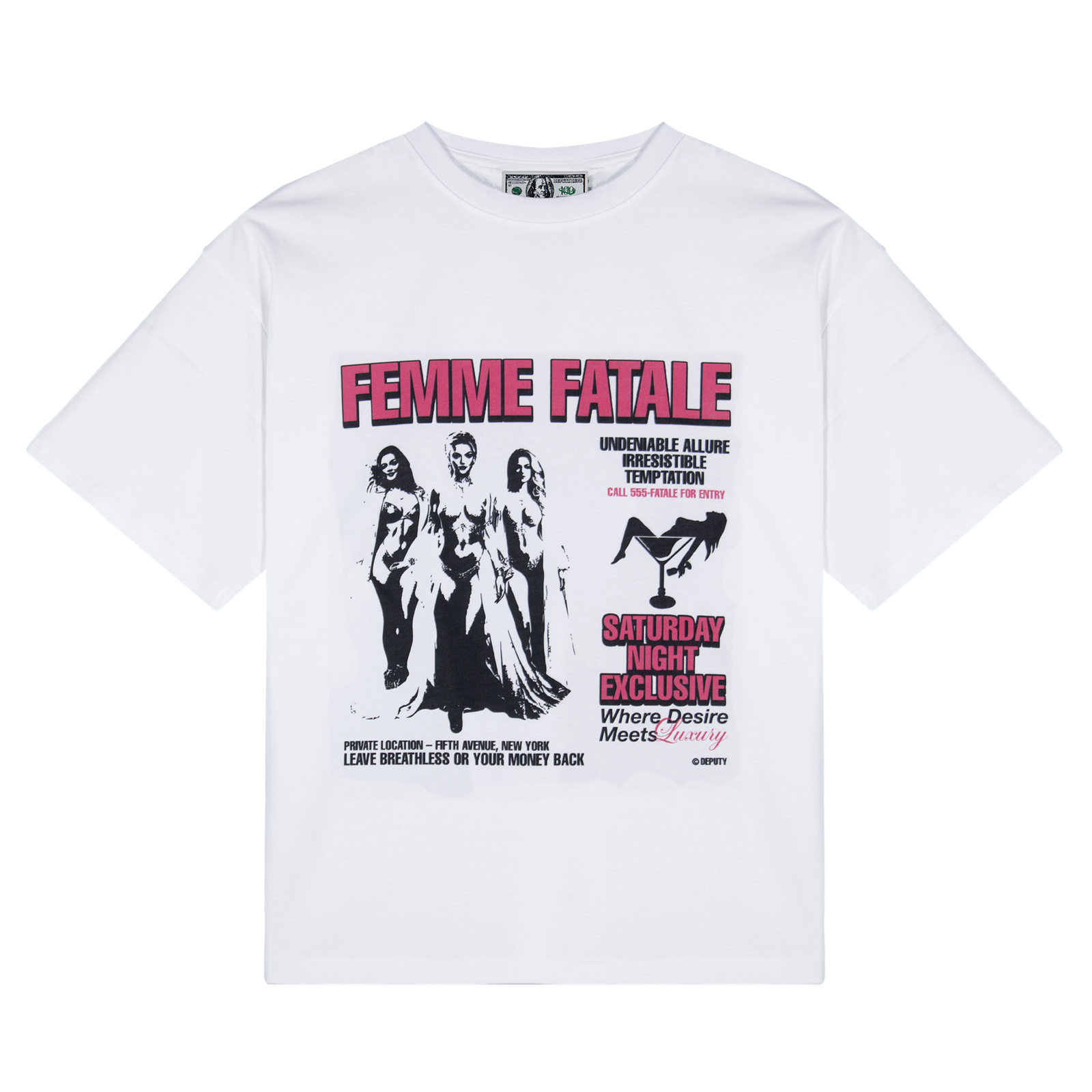 Deputy Department White Femme Fatale Tee Deputy Department White Femme Fatale Tee
