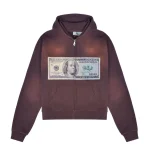Deputy Money Bill Zipper Braun Hoodie